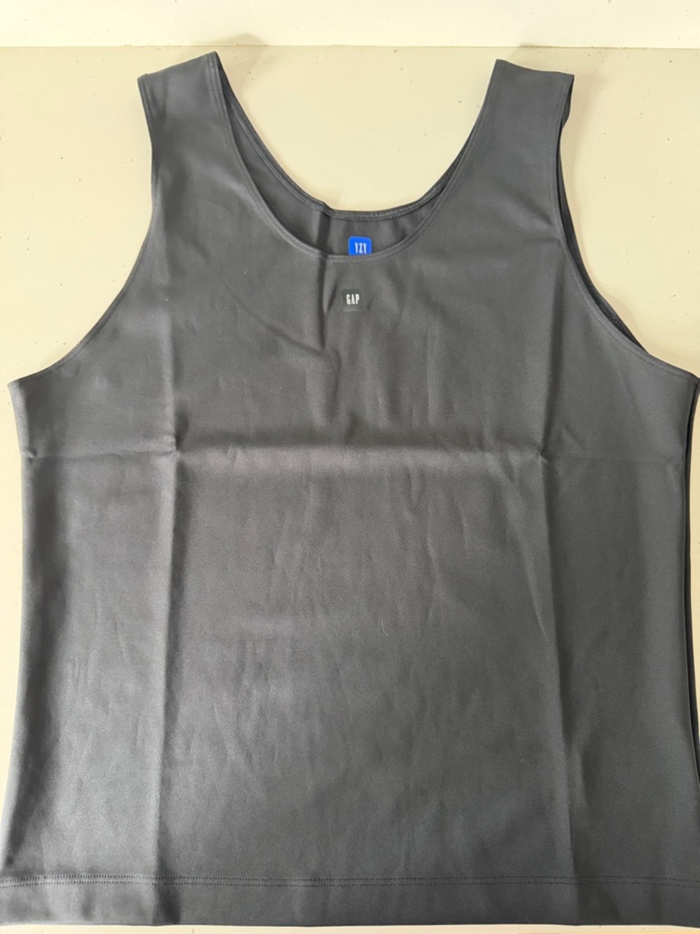 GAP Black Faux Leather Scoop Neck Tank